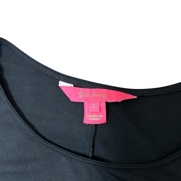 Lilly Pulitzer Ophelia black dress size small bell sleeves - Picture 5 of 7